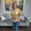 EMILY Beige Patterned Blouse