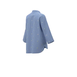 EMME Blue Blouse Rhinestone Detail