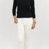 EMME Navy Jumper With A Pearl Neckline