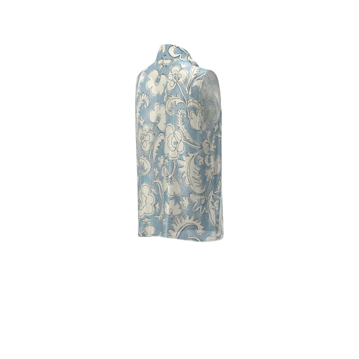 emme_sleeveless_blue_flor_1.webp EMME Sleeveless Blue Floral Print Blouse