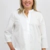 EMME White Blouse Rhinestone Detail