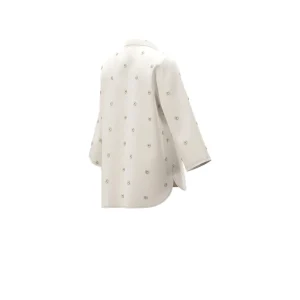 EMME White Blouse Rhinestone Detail