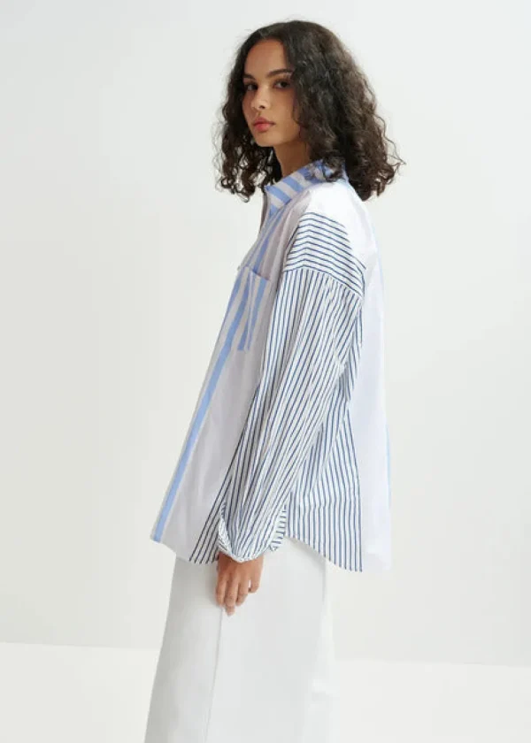 ESSENTIEL Blue & White Stripe Shirt