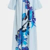 ESSENTIEL Blue Foil Print Wide Dress