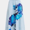 ESSENTIEL Blue Foil Print Wide Skirt