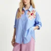ESSENTIEL Blue Pinstripe Shirt