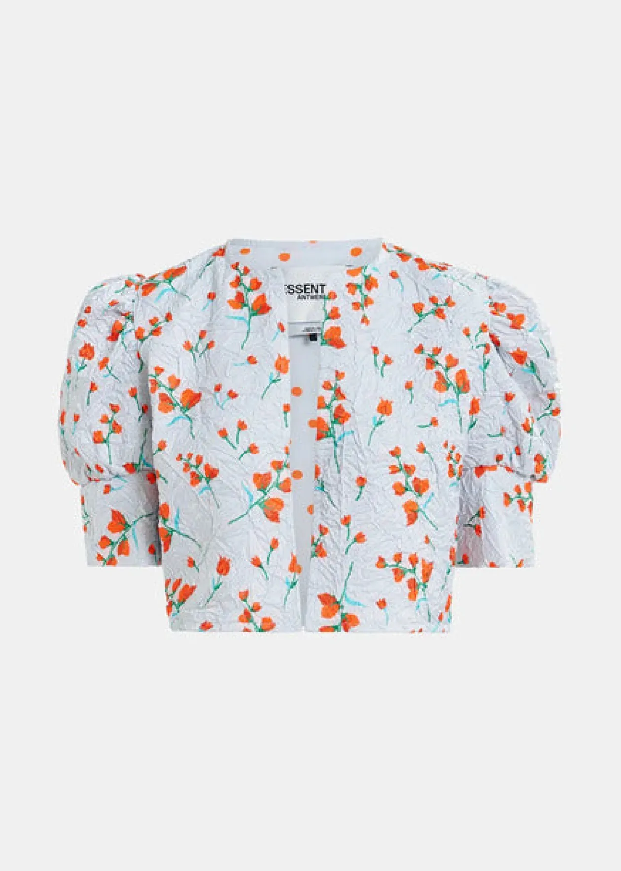 essentiel_floral_jacket_w_5.webp ESSENTIEL Floral Jacket With Puffed Sleeves