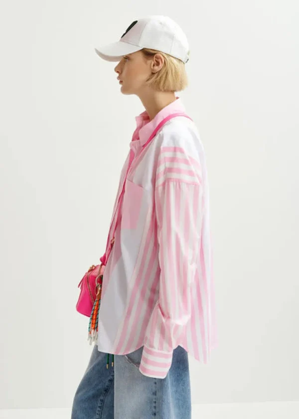 ESSENTIEL Pink & White Stripe Shirt