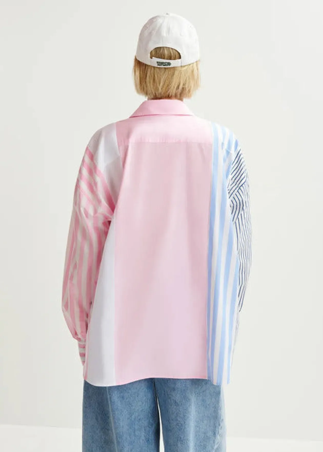 essentiel_pink_amp_white__3.webp ESSENTIEL Pink & White Stripe Shirt