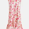 ESSENTIEL Pink Floral Ruffle Mini Dress