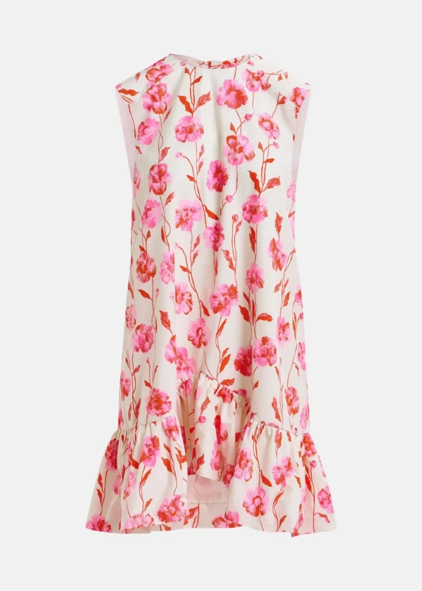 ESSENTIEL Pink Floral Ruffle Mini Dress