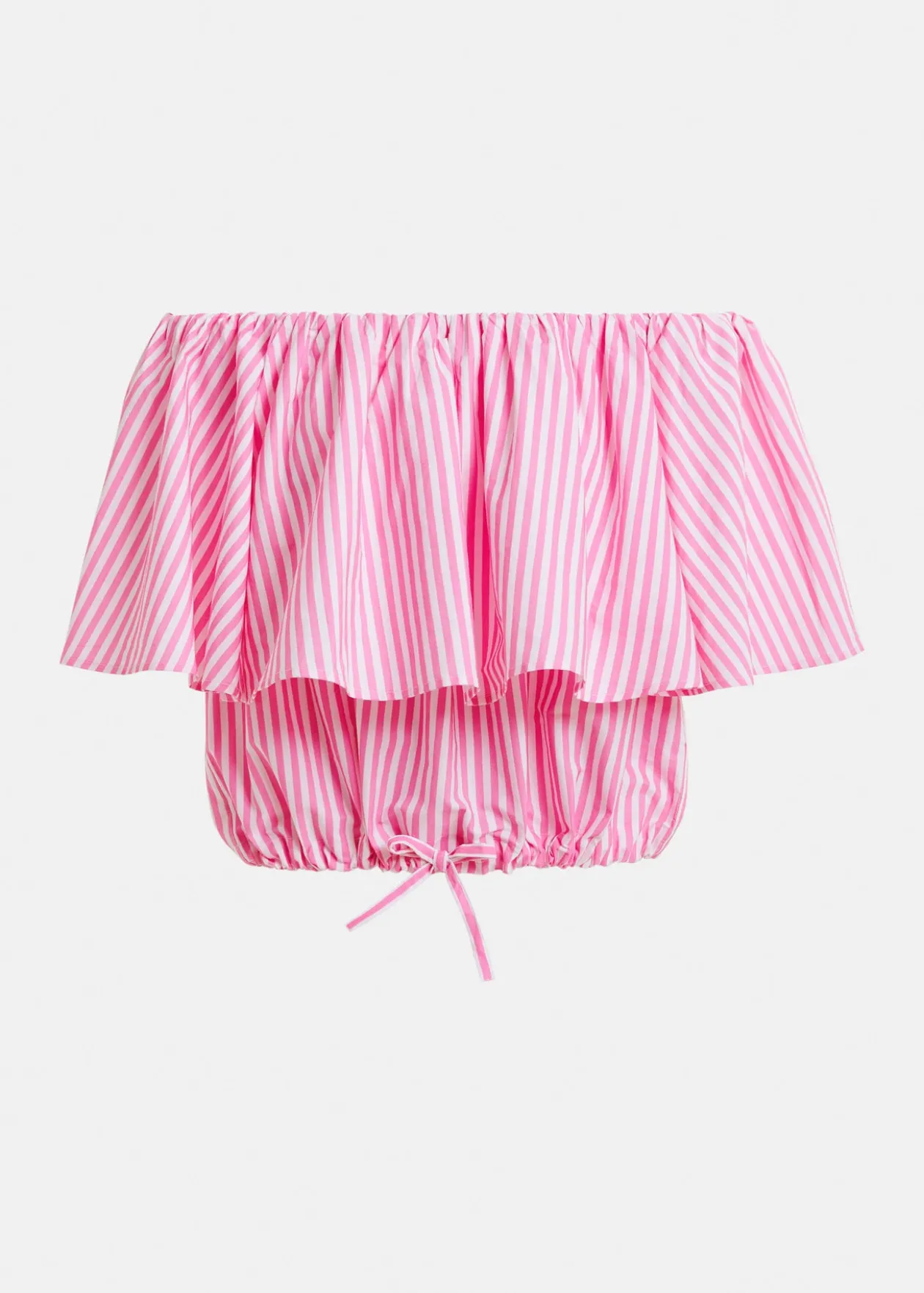 essentiel_pink_striped_of_0.webp ESSENTIEL Pink Striped Off Shoulder Top