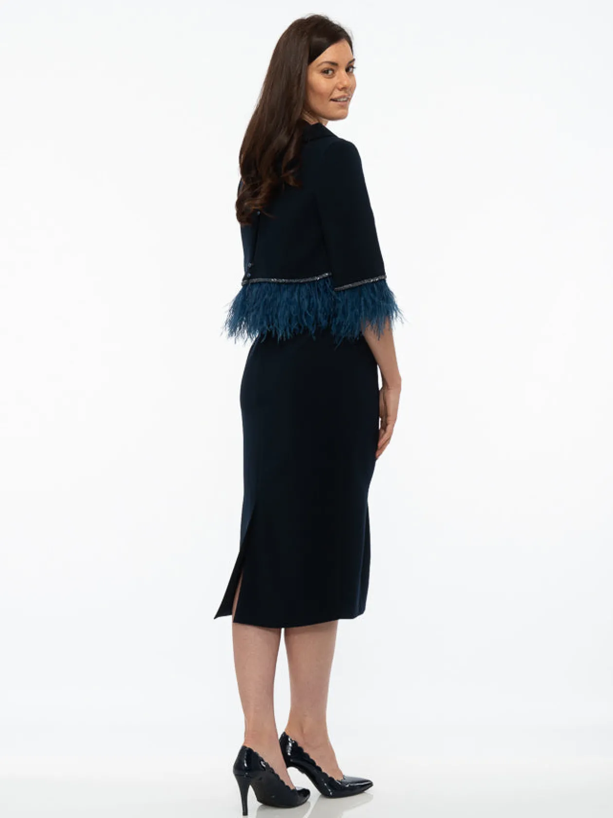 fely_campo_navy_suit_with_3.webp Fely Campo Navy Suit with Feather Trim
