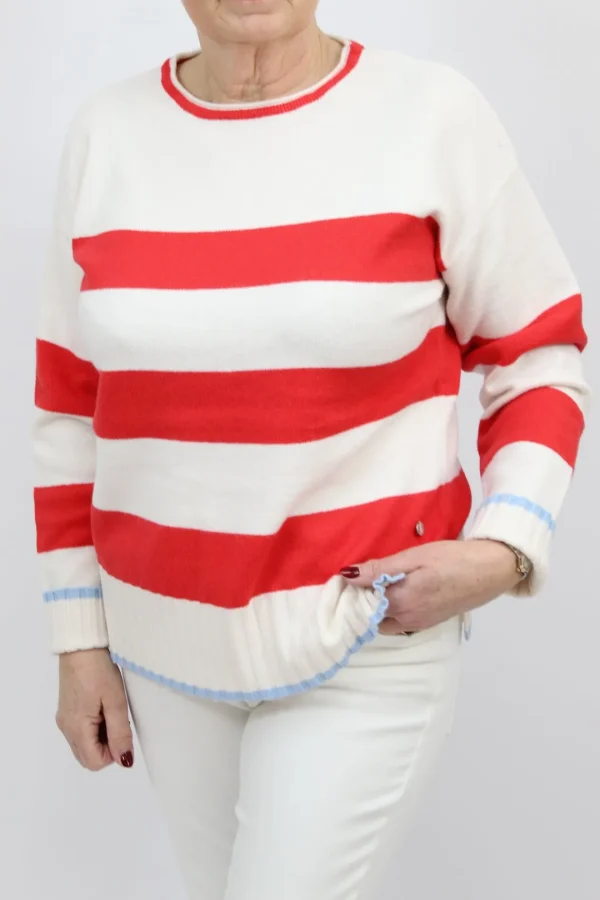 FRIEDA & FREDDIES Red Stripe Sweater