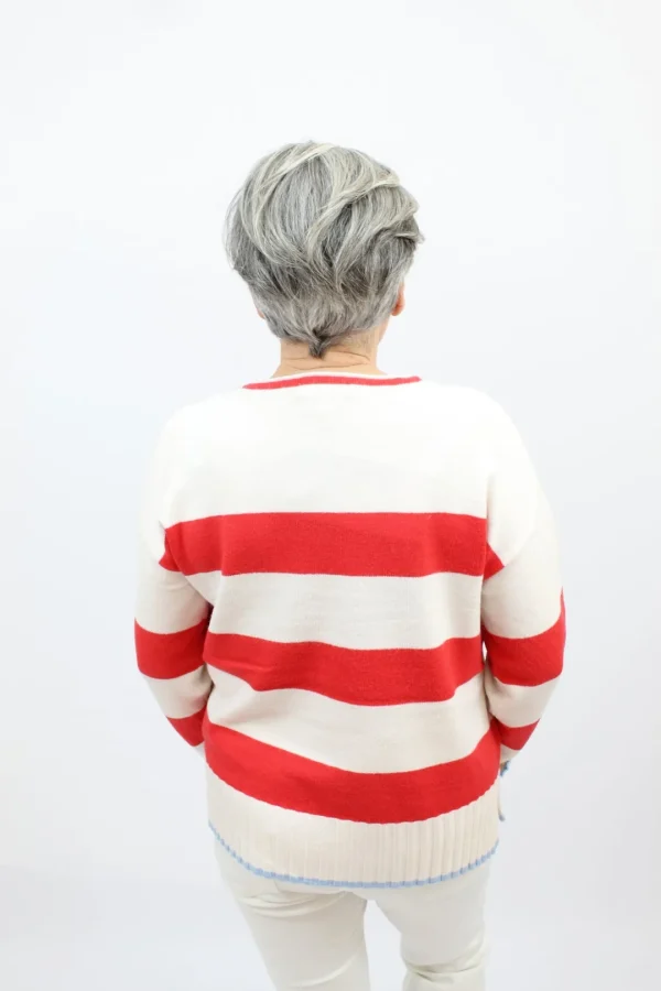 FRIEDA & FREDDIES Red Stripe Sweater