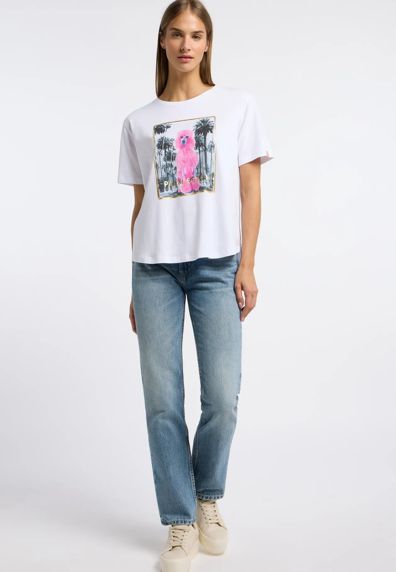 frieda_amp_freddies_white_2.webp FRIEDA & FREDDIES White Palm Tree Printed T shirt