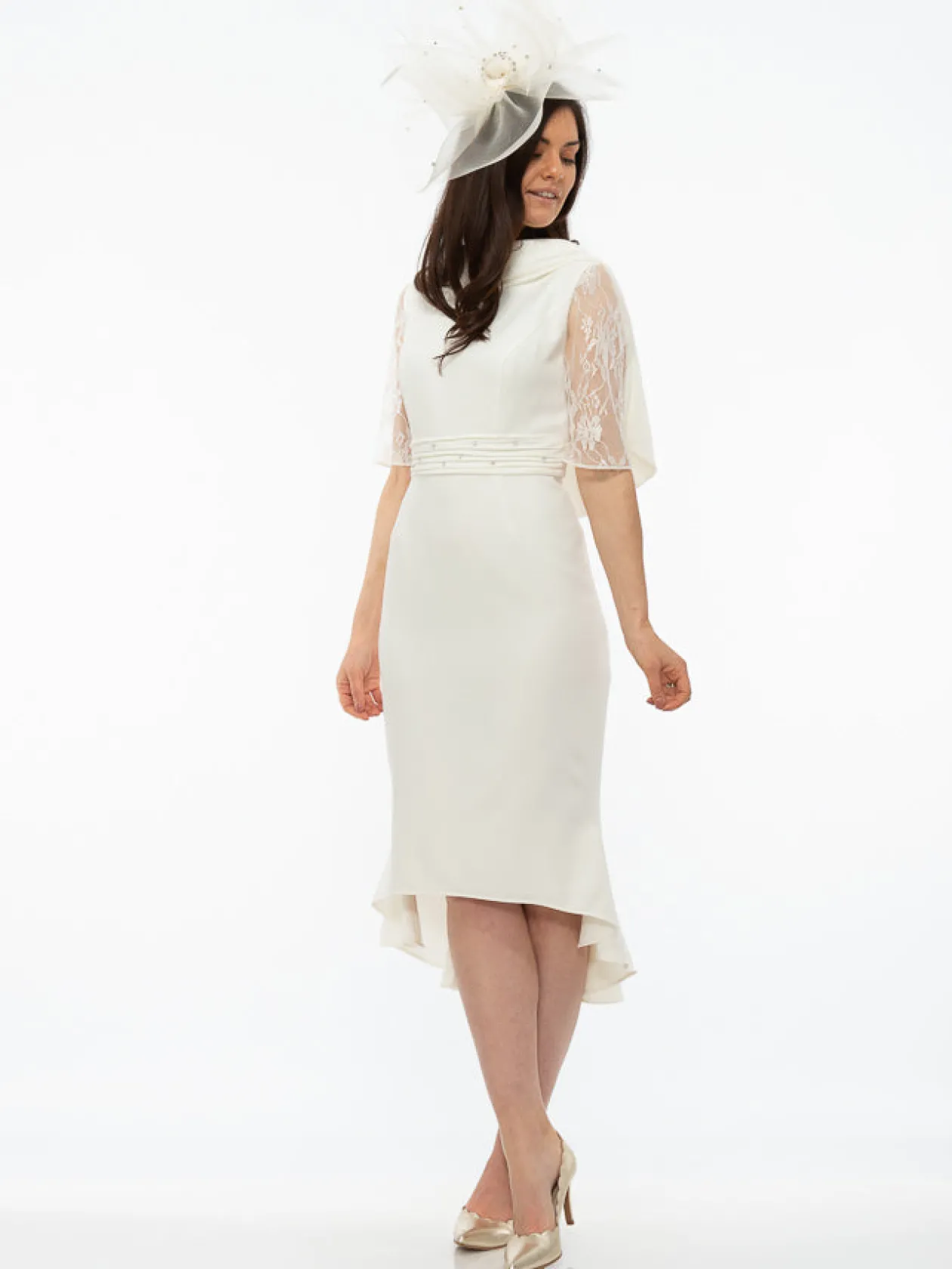 gabriela_ivory_fish_tail__0.webp Gabriela Ivory Fish Tail Dress With Lace Sleeves
