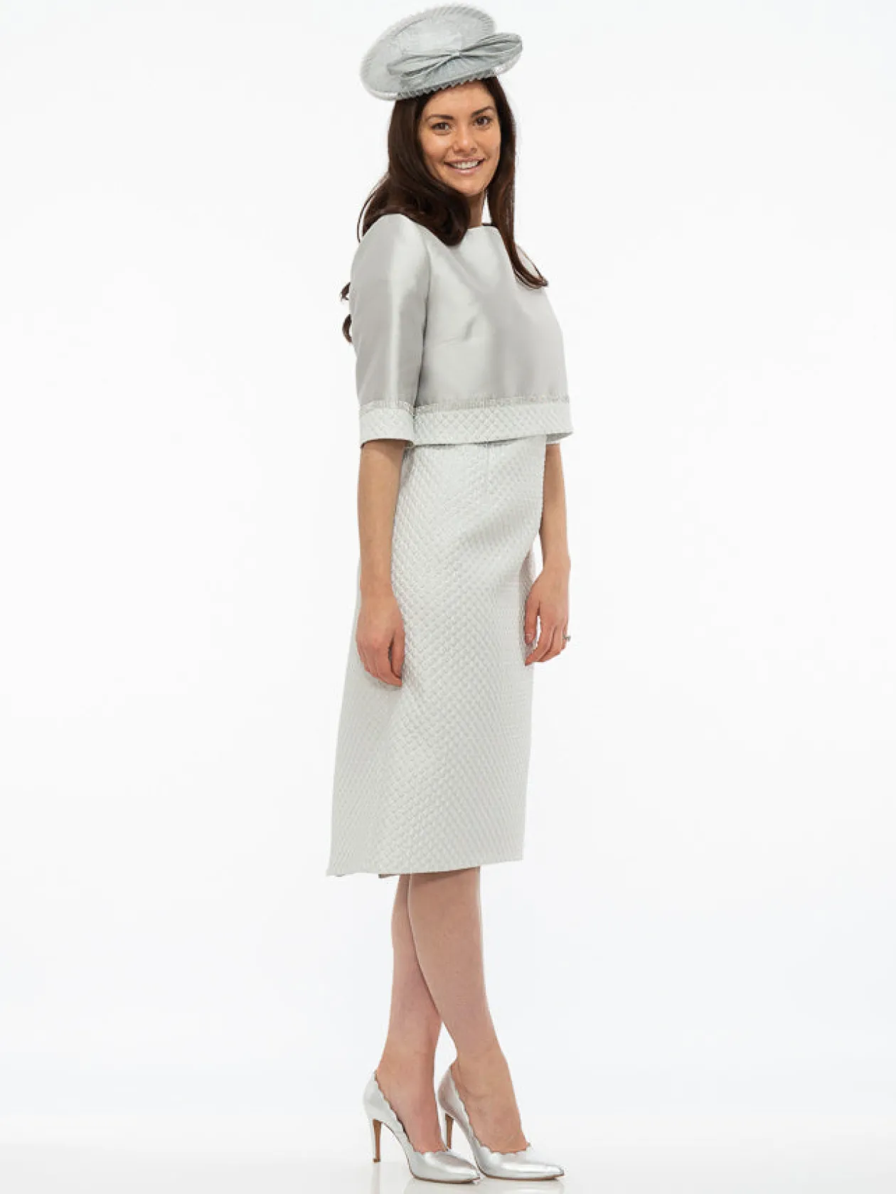 gabriela_sanchez_silver_e_3.webp Gabriela Sanchez Silver Embossed Dress With Jacket