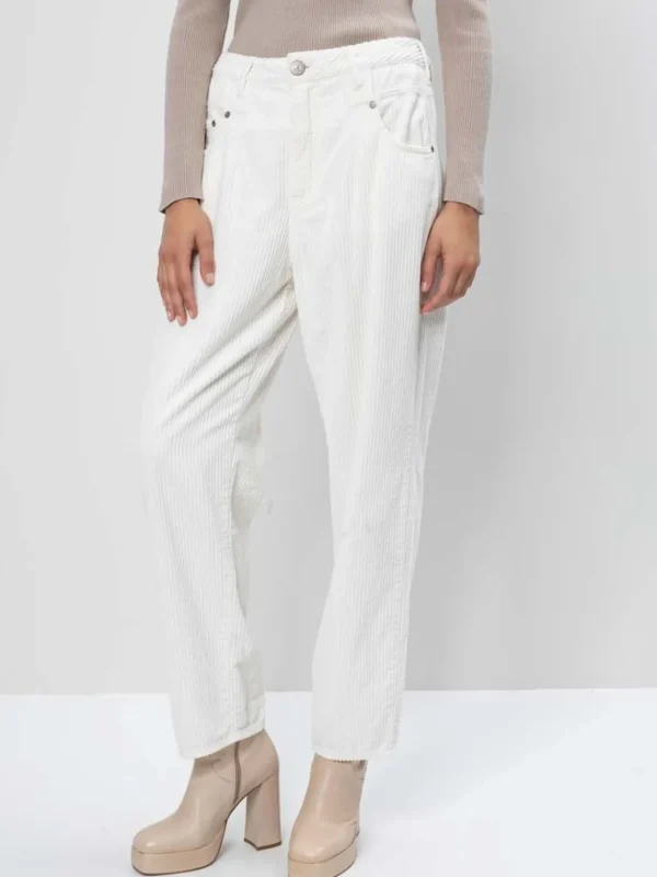 H Winter White Corduroy Trousers