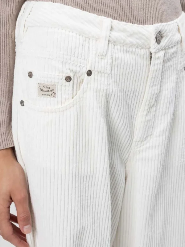 H Winter White Corduroy Trousers