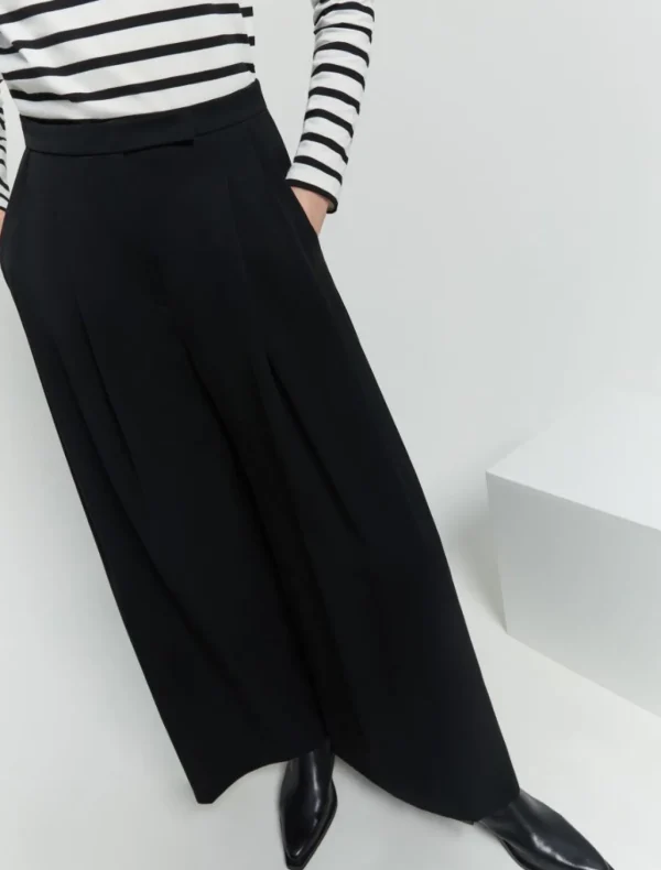 IBLUES Black Wide Trousers