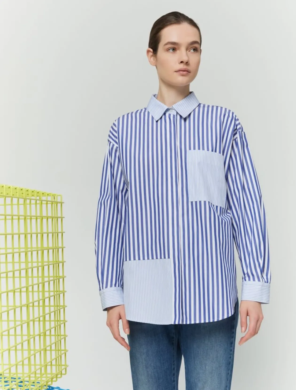 iblues_blue_pinstripe_shi_0.webp IBLUES Blue Pinstripe Shirt