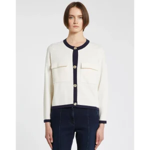 IBLUES Cream Boxy Cardigan