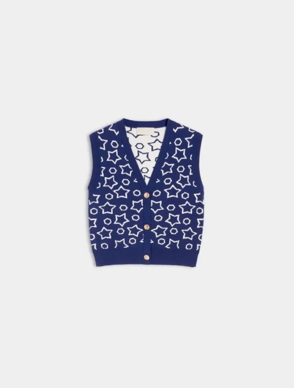 IBLUES Navy Blue Star Waistcoat
