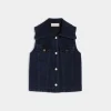 IBLUES Navy Denim Waistcoat
