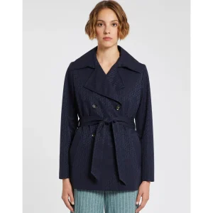 IBLUES Navy Short Trench Coat