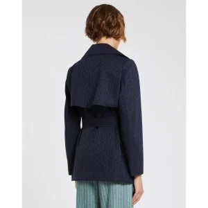 IBLUES Navy Short Trench Coat