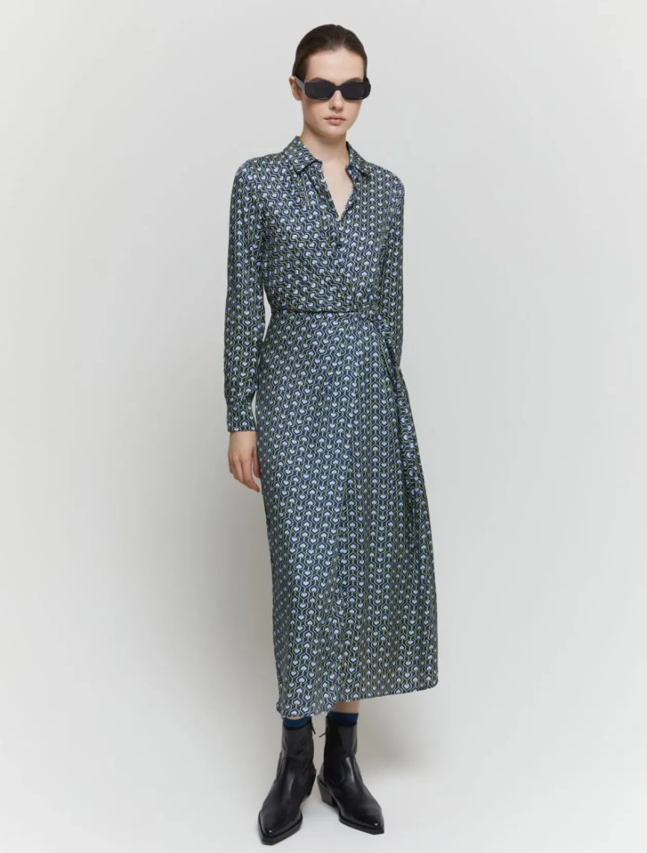 iblues_printed_blue_dress_0.webp IBLUES Printed Blue Dress