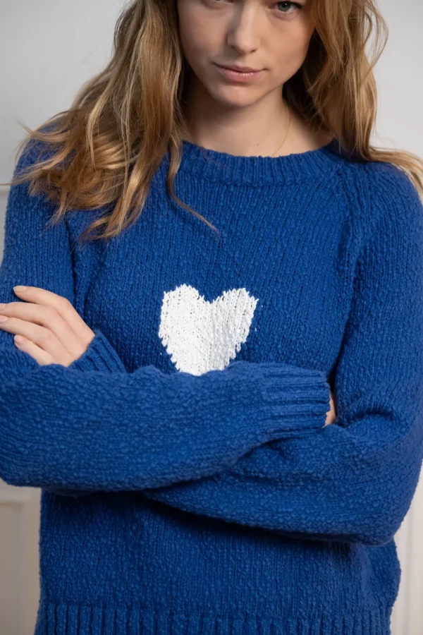 JEFF Blue Jumper With A White Heart