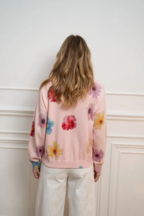 JEFF Floral Pink Sweater