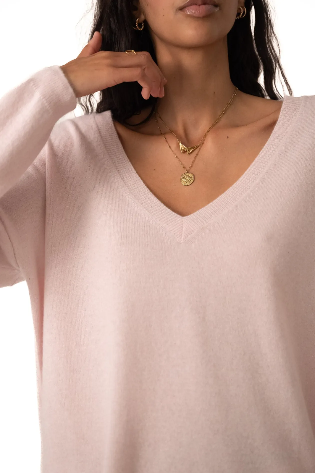 jeff_nude_vneck_sweater_1.webp JEFF Nude V-neck Sweater