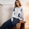 JEFF White Jumper With flowers