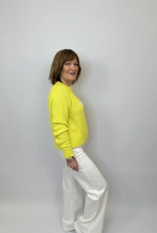 JEFF Yellow Heart Sweater