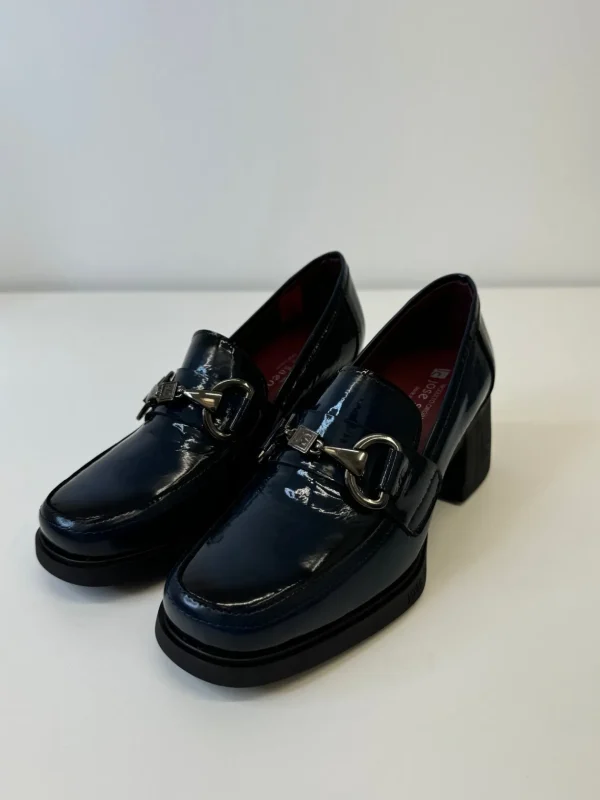 JOSE SAENZ Navy Heel Loafers