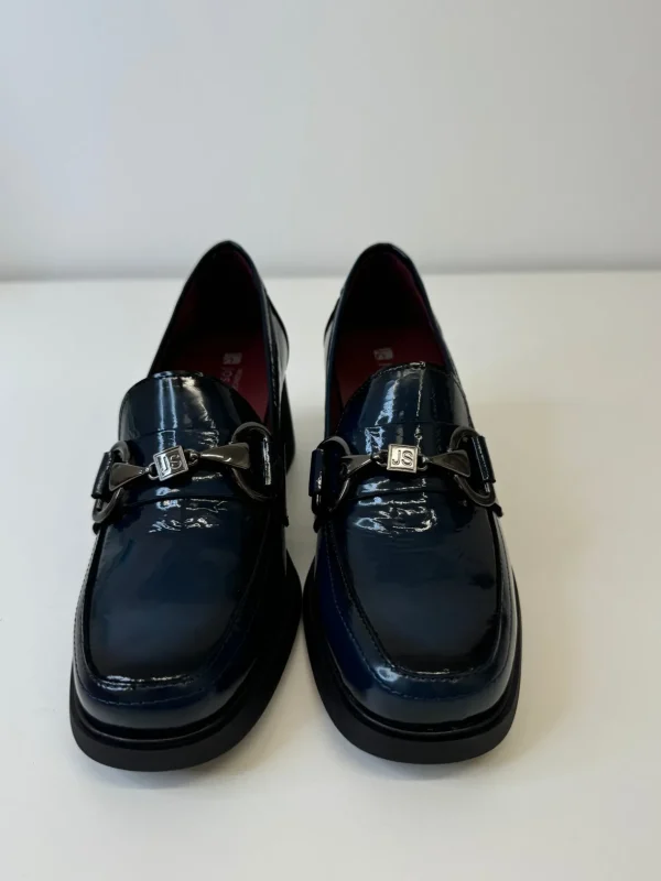 JOSE SAENZ Navy Heel Loafers