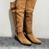 JOSE SAENZ Tan Suede Boots.