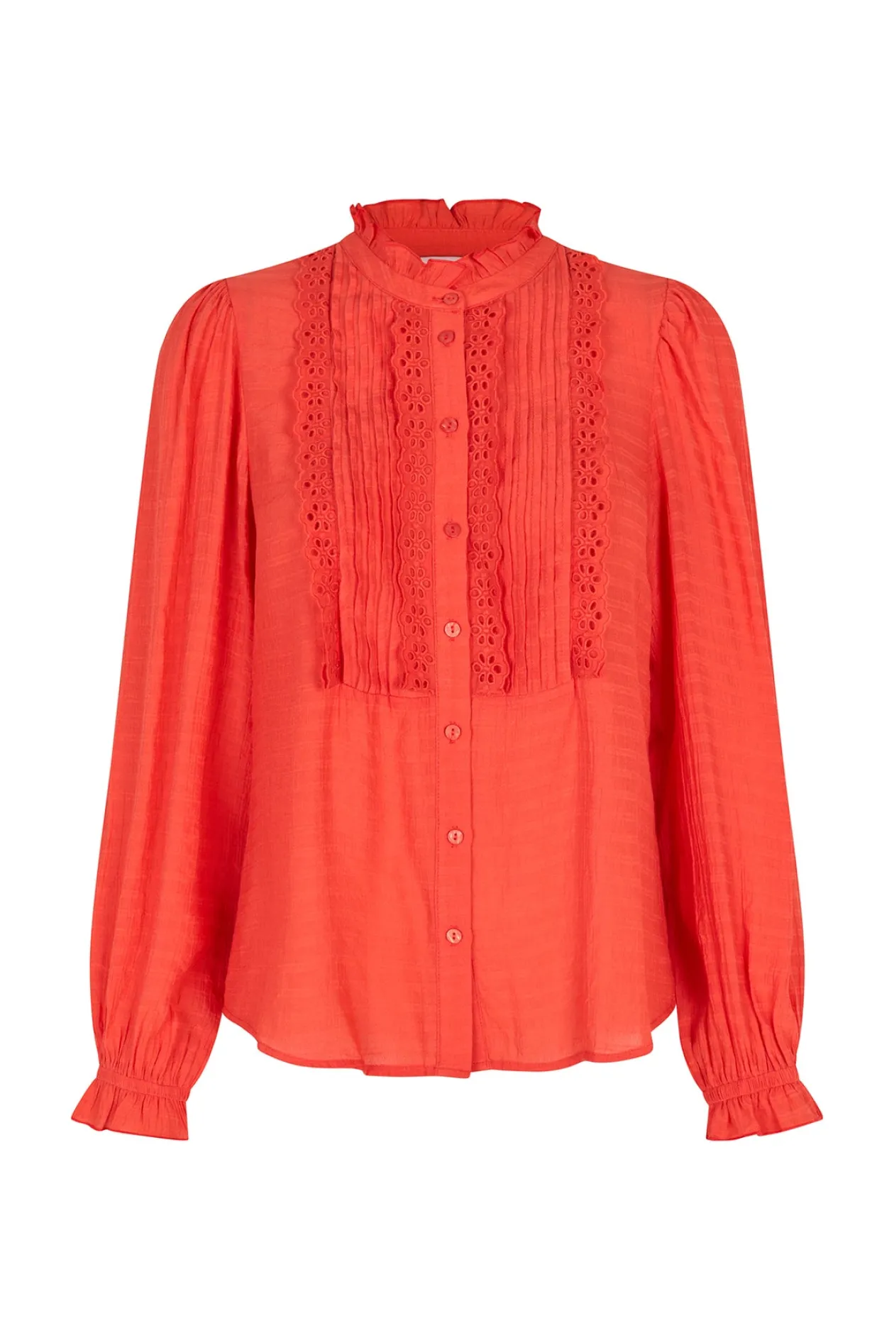 lollys_laundry_coral_fril_3.webp LOLLY'S LAUNDRY Coral Frill Blouse