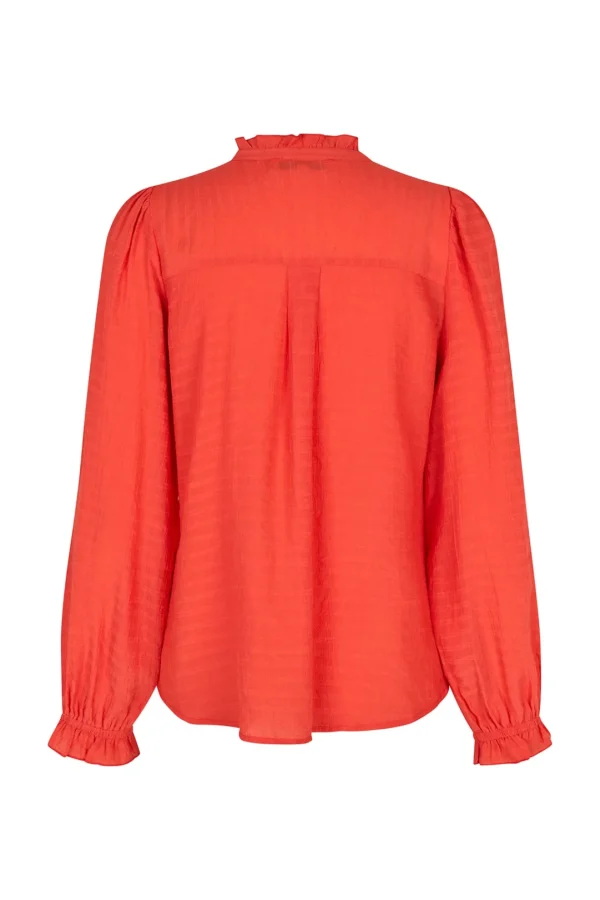 LOLLY'S LAUNDRY Coral Frill Blouse