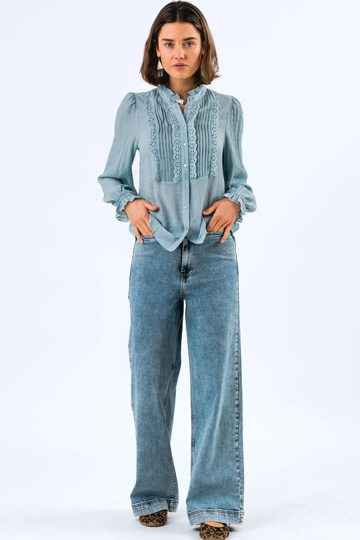 lollys_laundry_dusty_blue_0.webp LOLLY'S LAUNDRY Dusty Blue Blouse