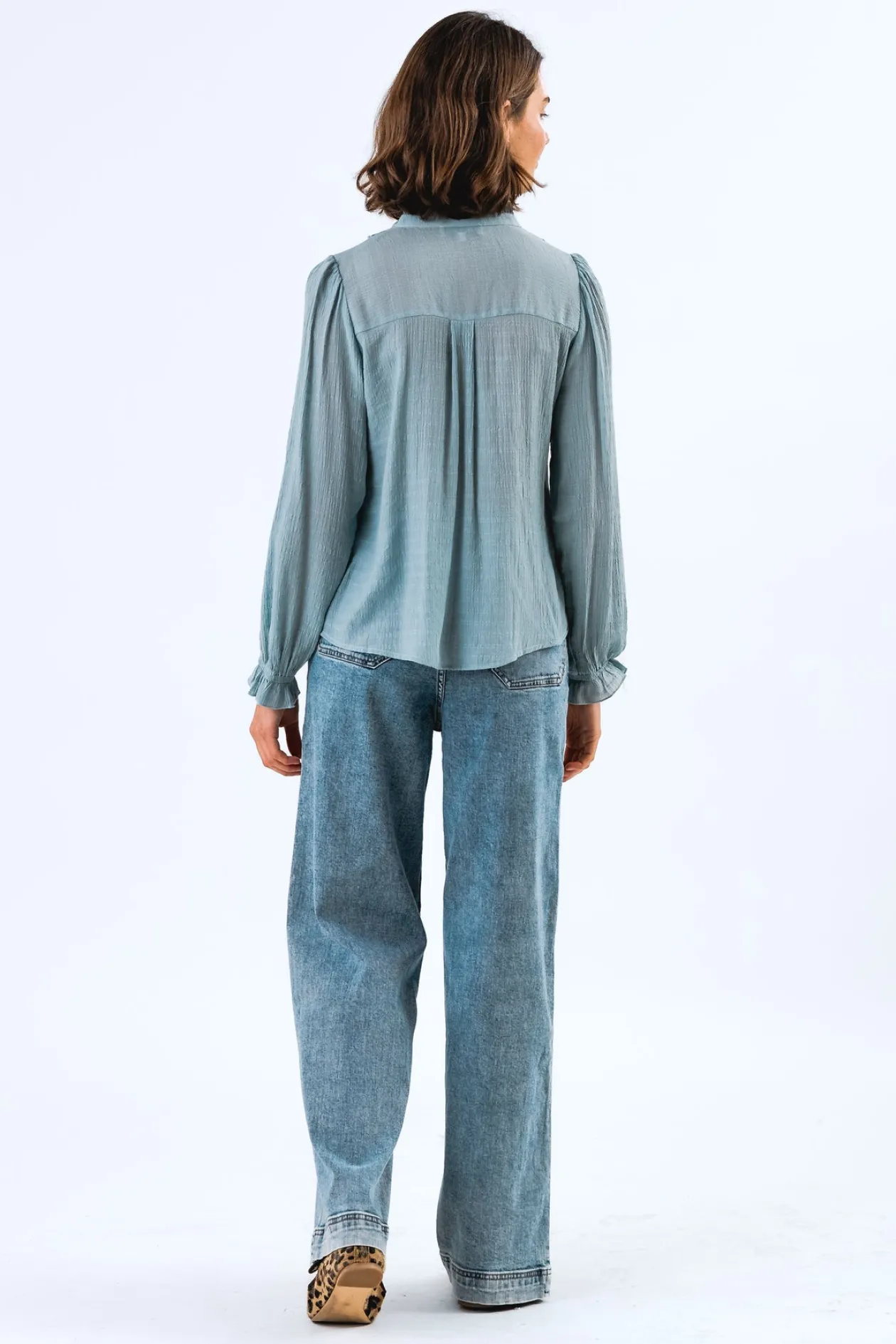 lollys_laundry_dusty_blue_2.webp LOLLY'S LAUNDRY Dusty Blue Blouse