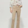 LUISA CERANO Beige Baby Flare Jeans