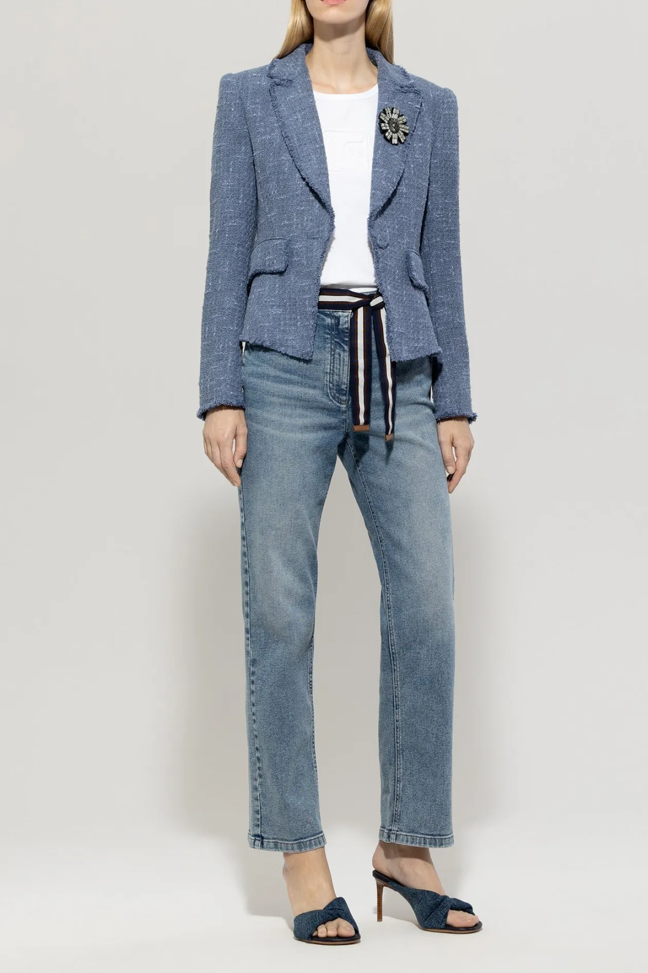 luisa_cerano_blue_vintage_0.webp LUISA CERANO Blue Vintage Tweed Blazer