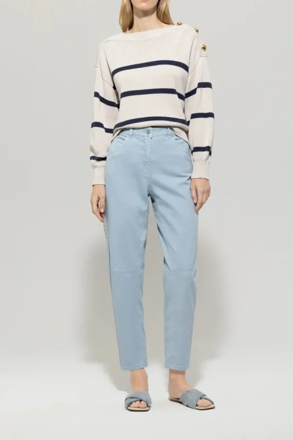 LUISA CERANO Light Blue Loose-Leg Jeans