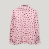 LUISA CERANO Lip Print Blouse