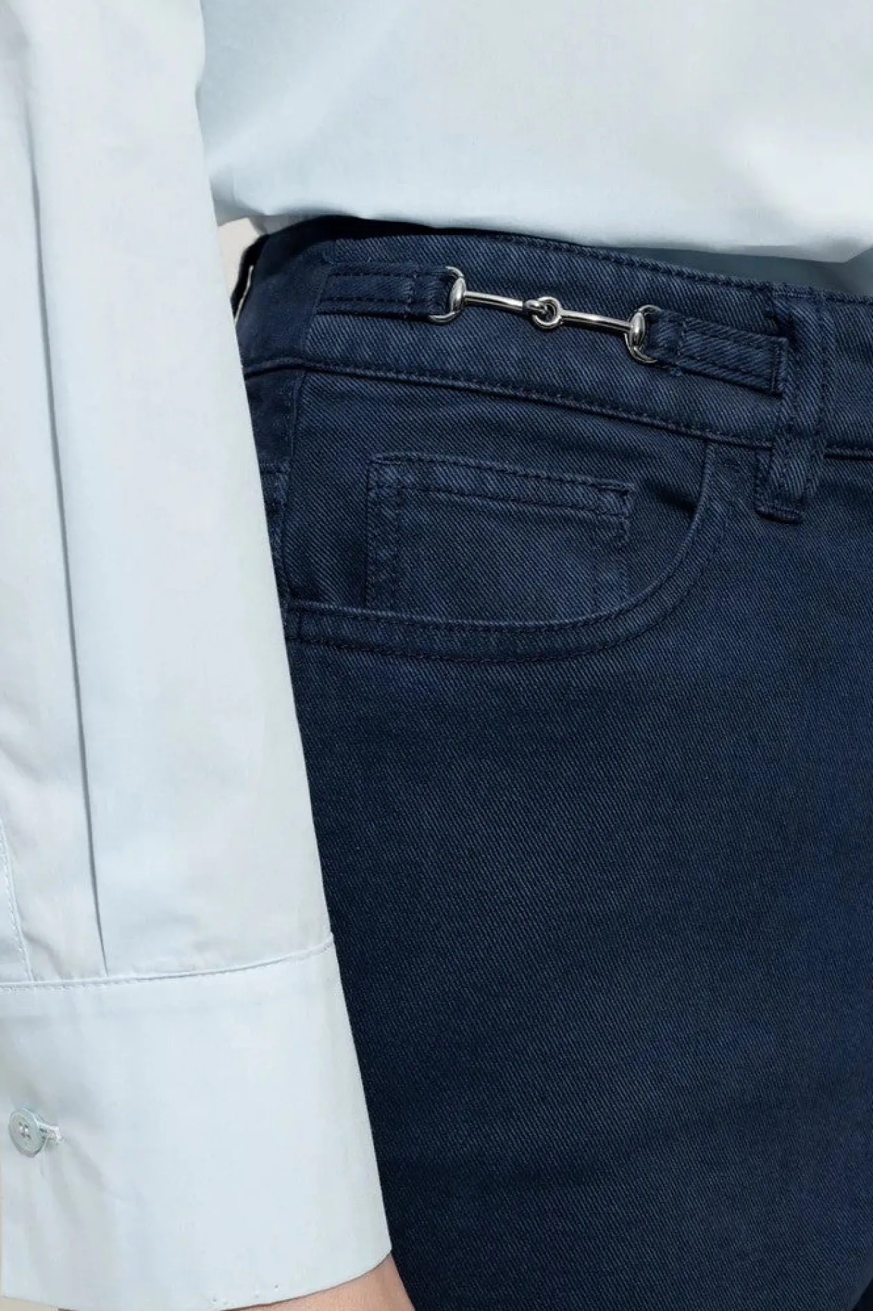 luisa_cerano_navy_baby_fl_1.webp LUISA CERANO Navy Baby Flare Jeans