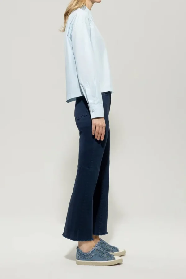 LUISA CERANO Navy Baby Flare Jeans